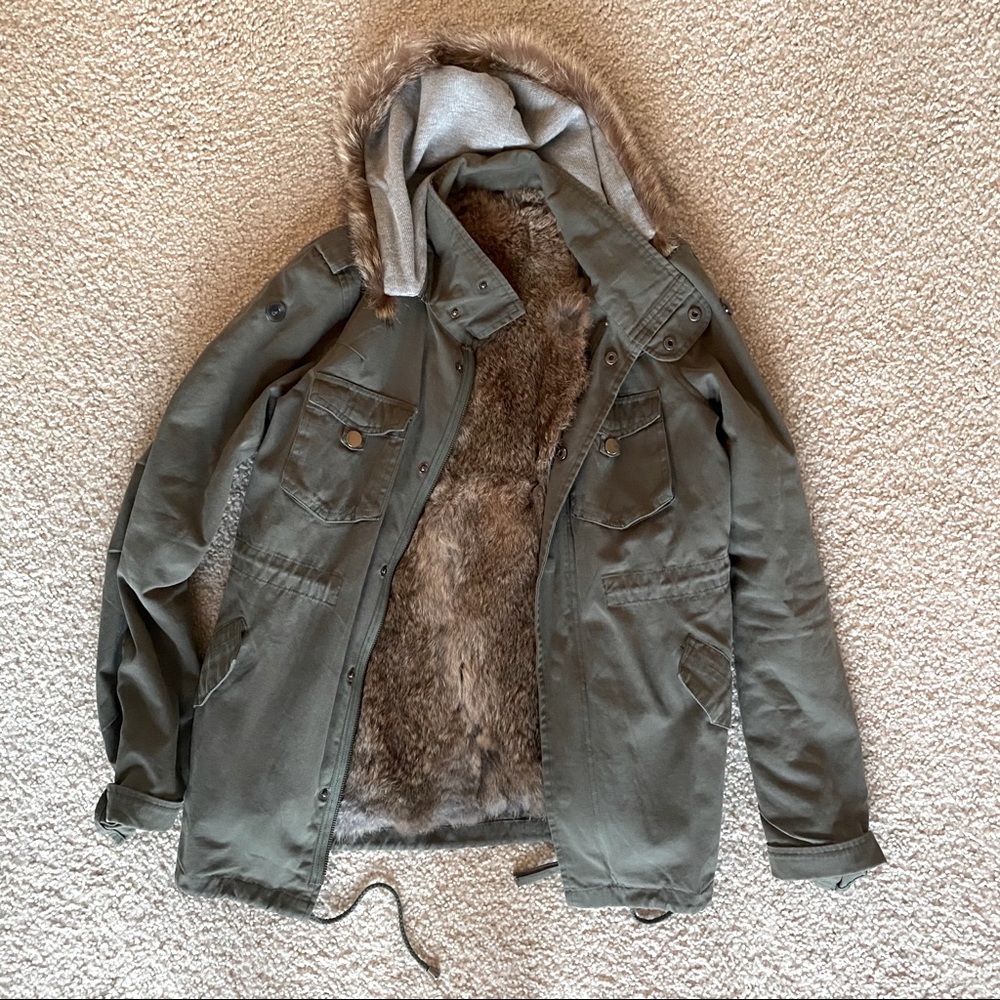 Real fur, natural fur rabbit lined parka from Nordstrom